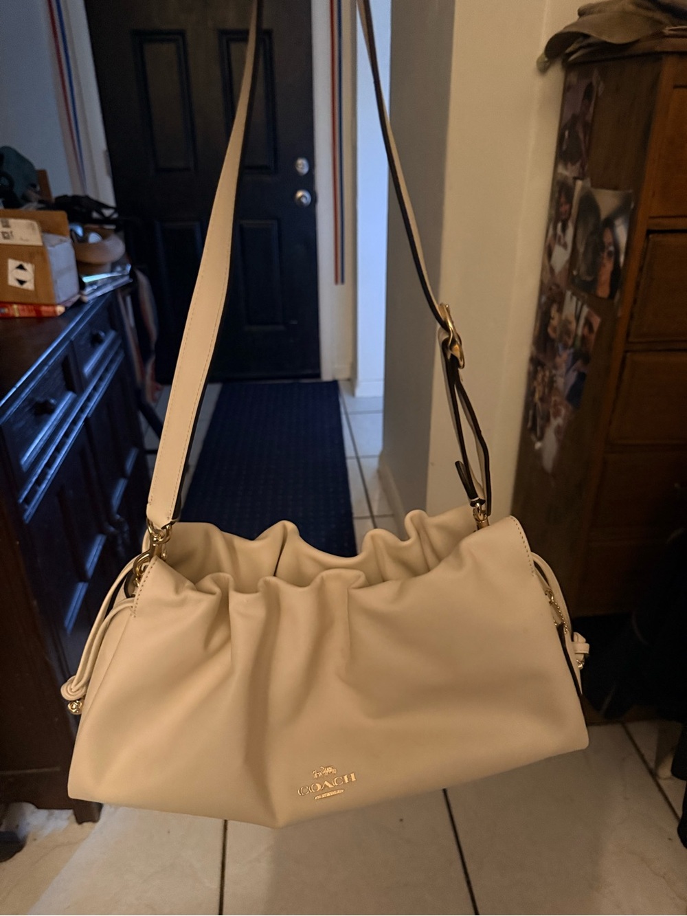 Coach Faye Large Leather Shoulder Bag